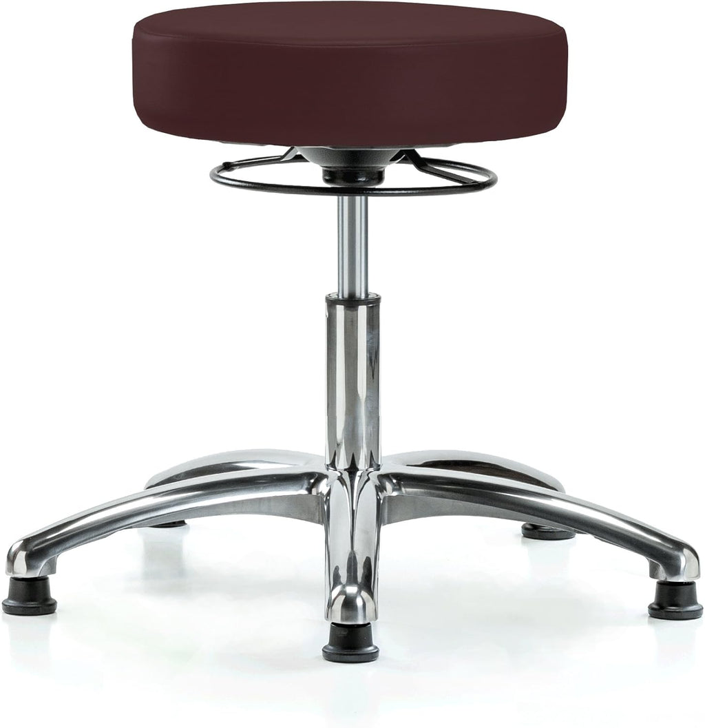 Chrome 360 Degree Adjustable Swivel Stool Imperial Blue Vinyl W720
