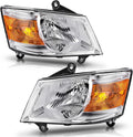 Chrome Housing Amber Reflector Clear Lens Headlight Assembly T76831