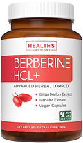 Berberine HCL Bitter Melon Banaba Leaf Extract Capsules 500mg 120 Caps C803