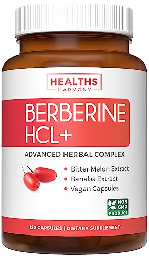 Berberine HCL Bitter Melon Banaba Leaf Extract Capsules 500mg 120 Caps C803