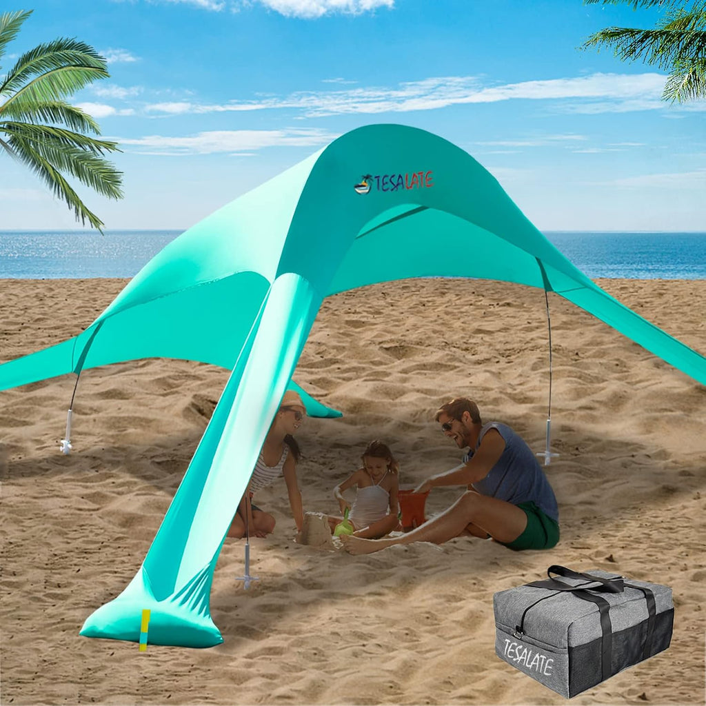 Extra Large UPF50+ Beach Tent with Sand Shovel D577389
