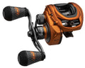 Orange Baitcast Fishing Reel, Right-Hand Retrieve, 7.5:1 Gear Ratio, 10 Bearing System C59607