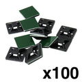 Black Mounting Base for Cable Runs, 100 Pack K75825