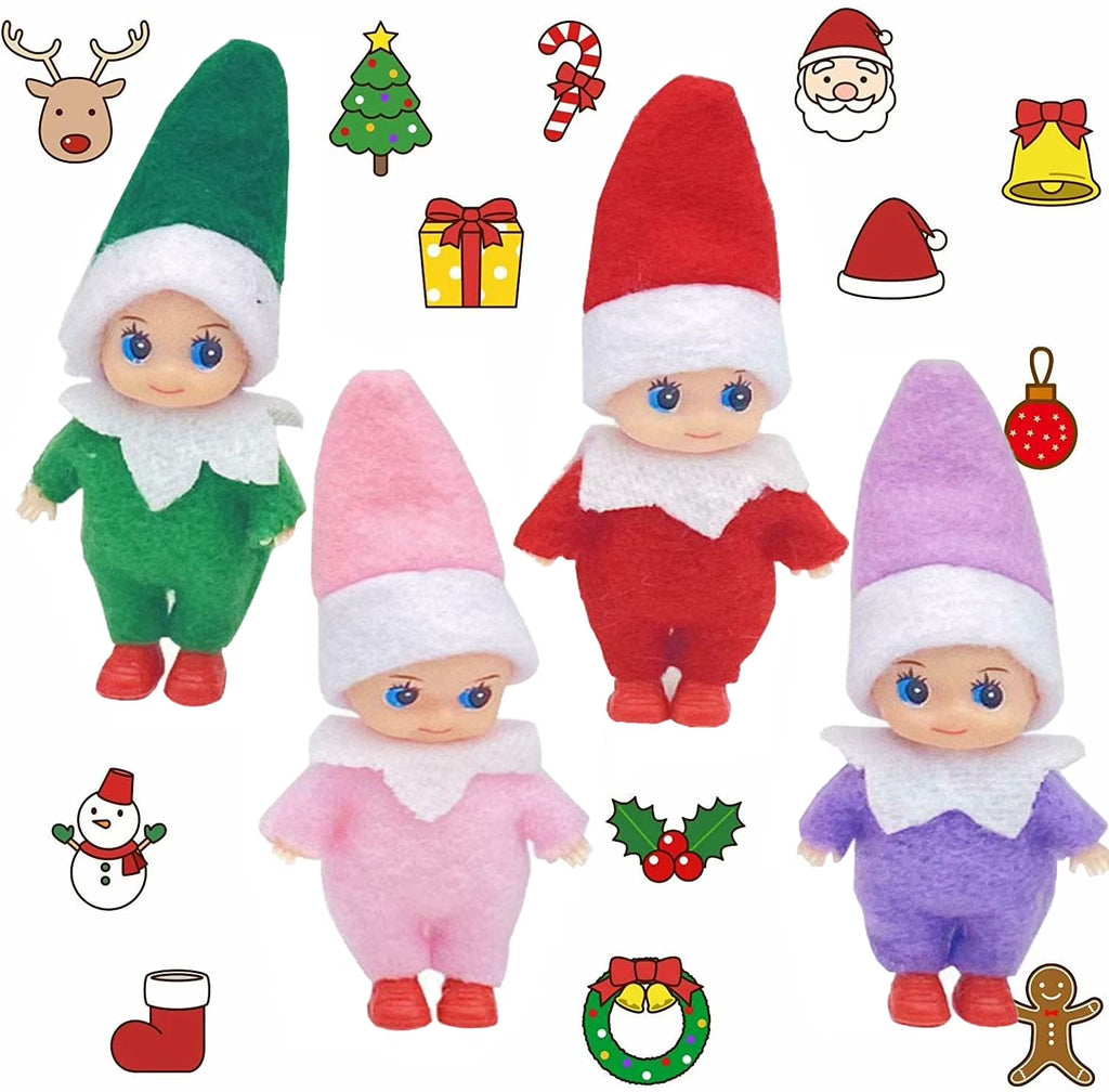 Naughty Elf Felt Doll 4 PCS Toddler Elf Kids Toys B635709