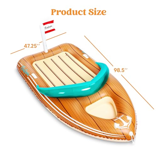 Inflatable Boat Pool Float with Cooler X428