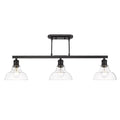 Matte Black 3 Light Semi-Flush M6258
