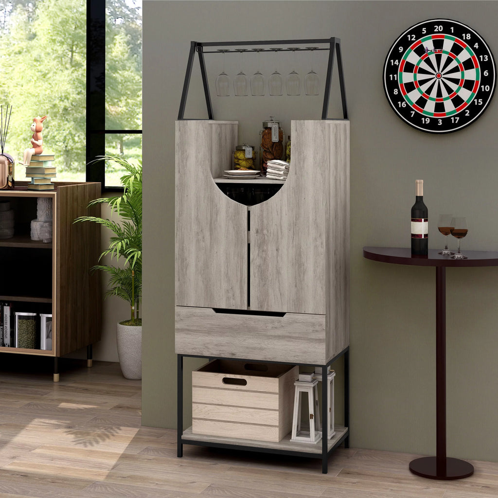 Contemporary Metal Wine Cabinet V478