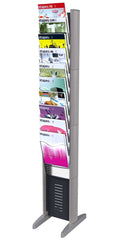 Silver 10 Compartments Literature Display L286392