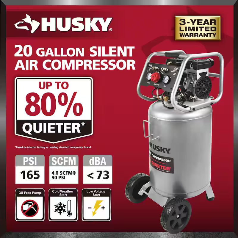 20 Gal. 165 PSI Vertical Electric Air Compressor H8584