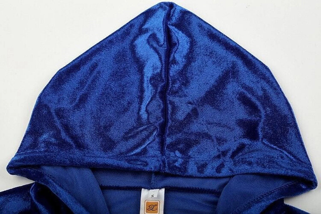 Velour 2-Piece Hoodie Tracksuit Set E75574