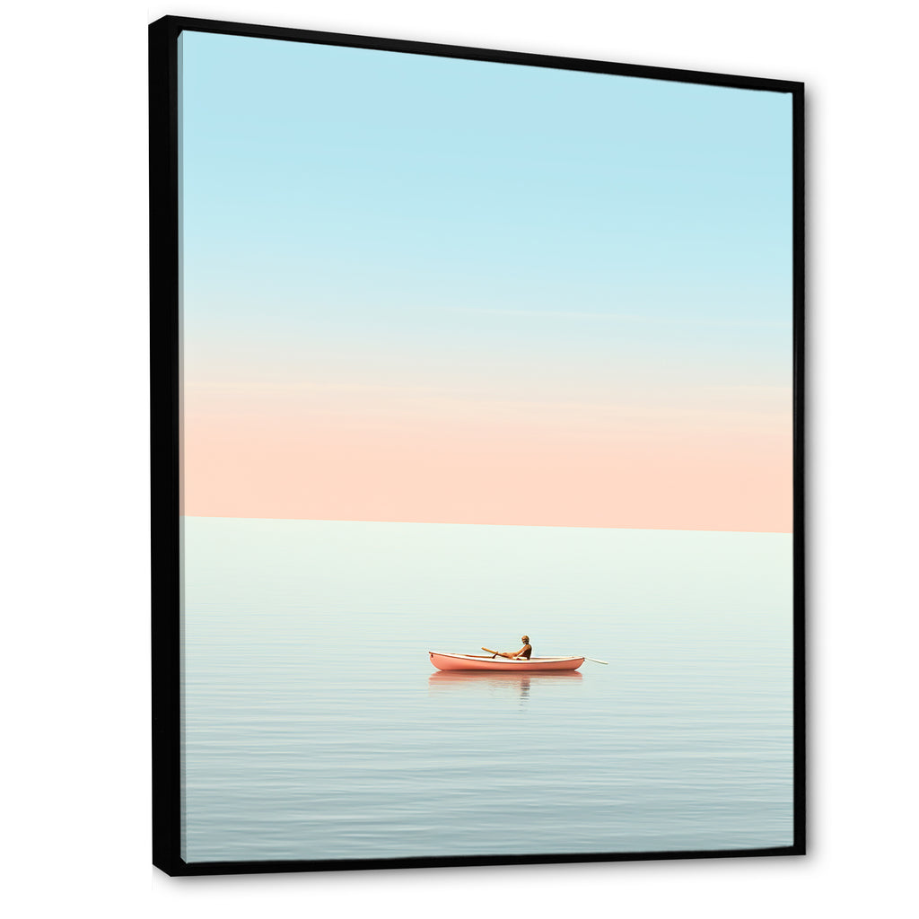 Coastal Floater Framed Canvas Wall Art T522