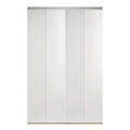 78 in. x 84 in. Smooth Flush Primed Interior Solid Core MDF Bi-Fold Door with Chrome Trim C256952